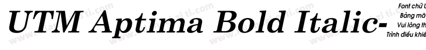 UTM Aptima Bold Italic字体转换